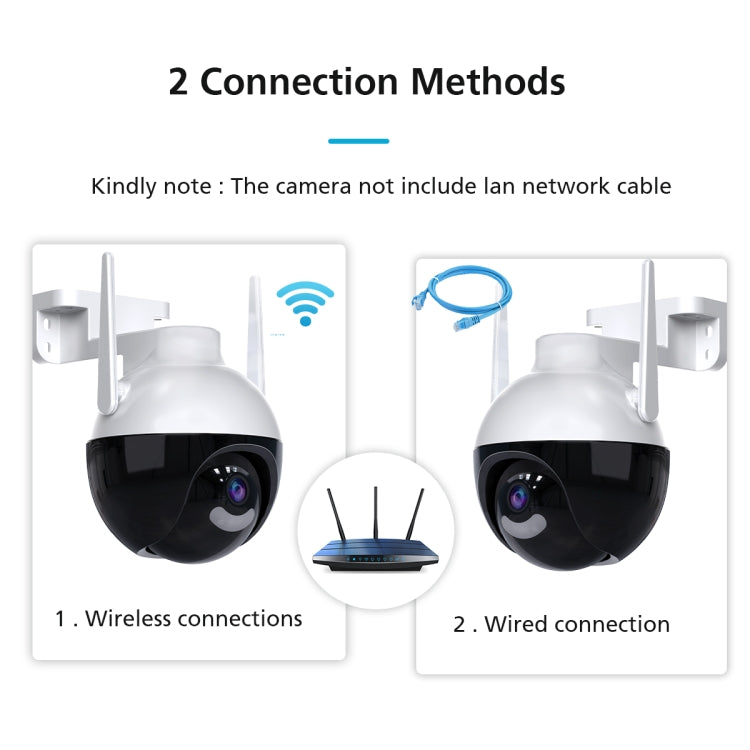 QX62 4MP HD Wireless WiFi Smart Surveillance Camera, Specification:EU Plug - Security by buy2fix | Online Shopping UK | buy2fix