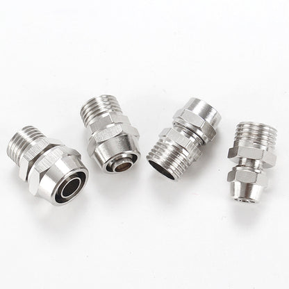 PC6-01 LAIZE 10pcs Nickel Plated Copper Pneumatic Quick Fitting Connector -  by LAIZE | Online Shopping UK | buy2fix