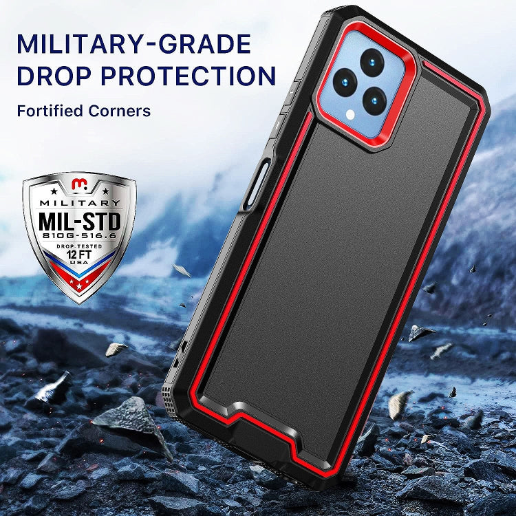 For T-Mobile Revvl 6 5G Armour Two-color TPU + PC Phone Case(Blue+Sky Blue) - More Brand by buy2fix | Online Shopping UK | buy2fix