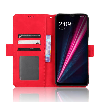 For T-Mobile REVVL 6 Pro 5G Skin Feel Calf Texture Card Slots Leather Phone Case(Red) - More Brand by buy2fix | Online Shopping UK | buy2fix