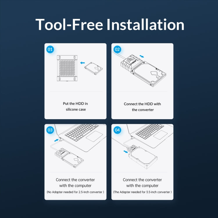 ORICO UTS1 Type-C / USB-C USB 3.0 2.5-inch SATA HDD Adapter, Cable Length:1m - USB to IDE / SATA by ORICO | Online Shopping UK | buy2fix