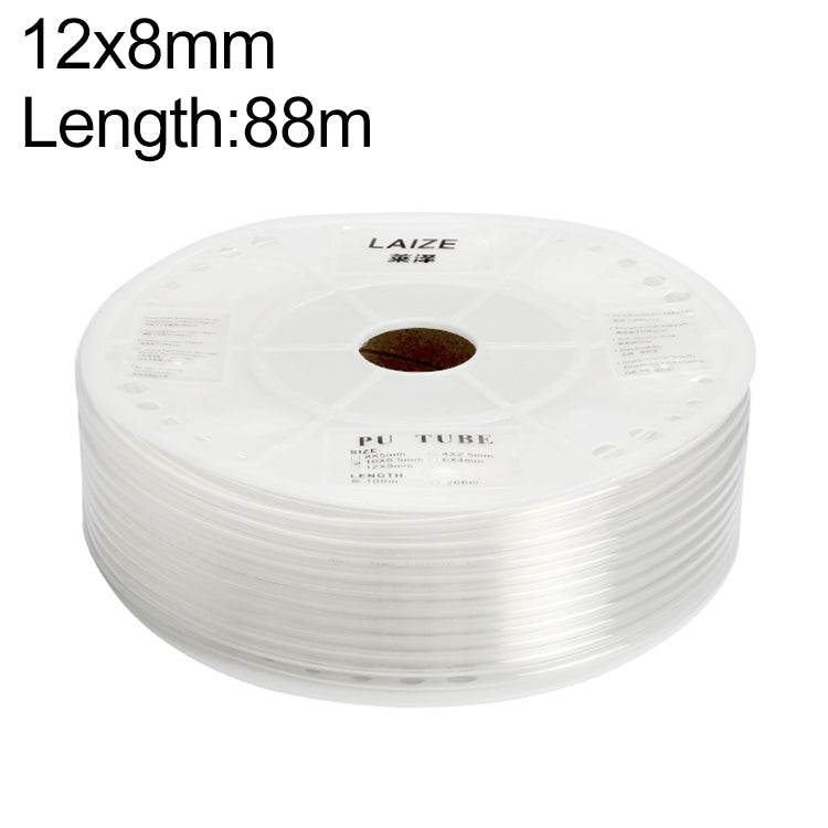 LAIZE Pneumatic Compressor Air Flexible PU Tube, Specification:12x8mm, 88m(Transparent) -  by LAIZE | Online Shopping UK | buy2fix