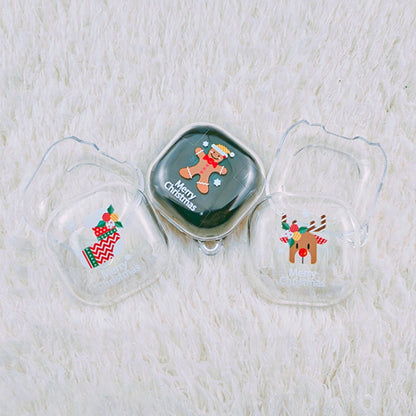 For Samsung Galaxy Buds Live Christmas Transparent TPU Earphone Case(Christmas Socks) - Samsung Earphone Case by buy2fix | Online Shopping UK | buy2fix