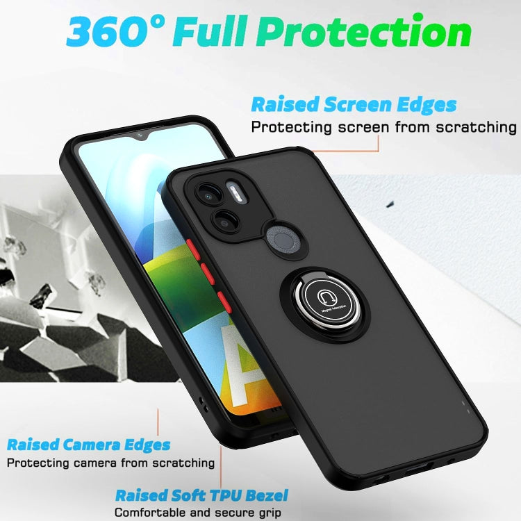 For Xiaomi Redmi A1+ Q Shadow 1 Series TPU + PC Phone Case with Ring(Yellow) - Xiaomi Cases by buy2fix | Online Shopping UK | buy2fix