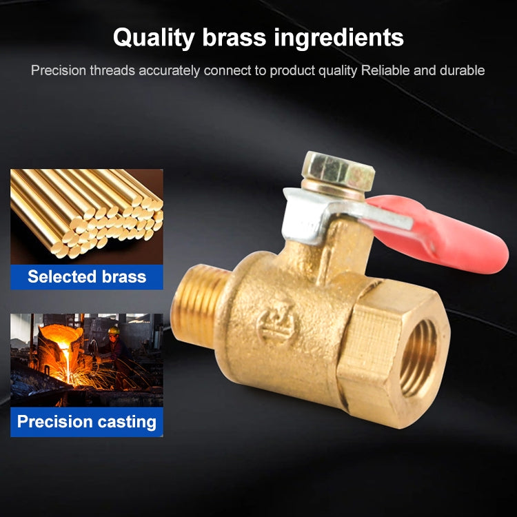 LAIZE Pneumatic Hose Connector Copper Ball Valve, Specification:Outside 4-Barb 10mm -  by LAIZE | Online Shopping UK | buy2fix