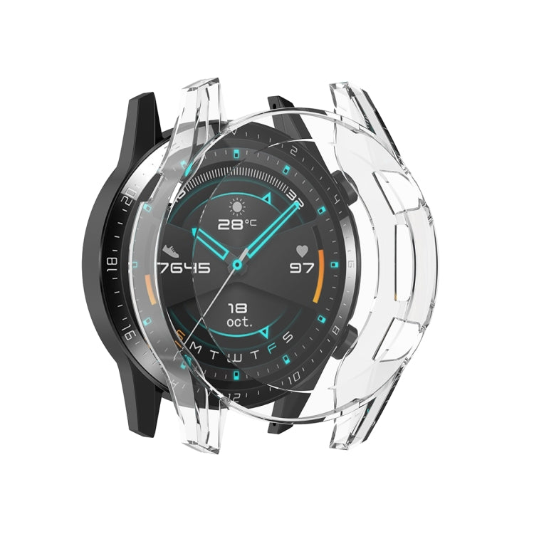 For Huawei Watch GT2 46mm Full Coverage Watch Protective Case with Screen(Transparent White) - Smart Wear by buy2fix | Online Shopping UK | buy2fix