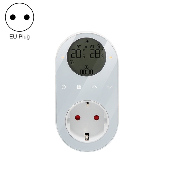 BHT12-CW Plug-in LCD Thermostat With WiFi, EU Plug(White) - Consumer Electronics by buy2fix | Online Shopping UK | buy2fix