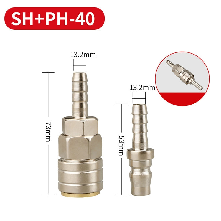 LAIZE SH+PH-40 10pcs C-type Self-lock Pneumatic Quick Fitting Connector -  by LAIZE | Online Shopping UK | buy2fix