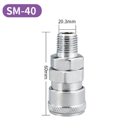 LAIZE SM-40 10pcs C-type Self-lock Air Tube Pneumatic Quick Fitting Connector -  by LAIZE | Online Shopping UK | buy2fix