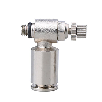 SL8-04 LAIZE Nickel Plated Copper Male Thread Throttle Valve Pneumatic Connector - Interface Series by LAIZE | Online Shopping UK | buy2fix