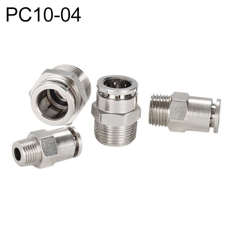 PC10-04 LAIZE Nickel Plated Copper Male Thread Straight Pneumatic Quick Connector -  by LAIZE | Online Shopping UK | buy2fix