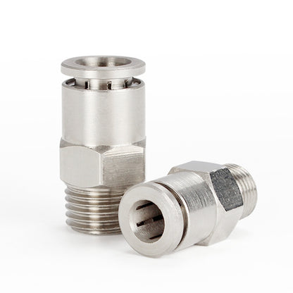 PC10-04 LAIZE Nickel Plated Copper Male Thread Straight Pneumatic Quick Connector -  by LAIZE | Online Shopping UK | buy2fix