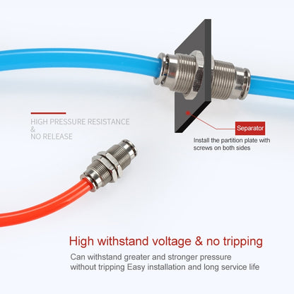 PM-4 LAIZE Nickel Plated Copper Bulkhead Straight Pneumatic Quick Connector -  by LAIZE | Online Shopping UK | buy2fix