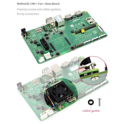 Waveshare Dedicated 3007 Cooling Fan for Raspberry Pi Compute Module 4 CM4, Power Supply:5V - Other Accessories by WAVESHARE | Online Shopping UK | buy2fix