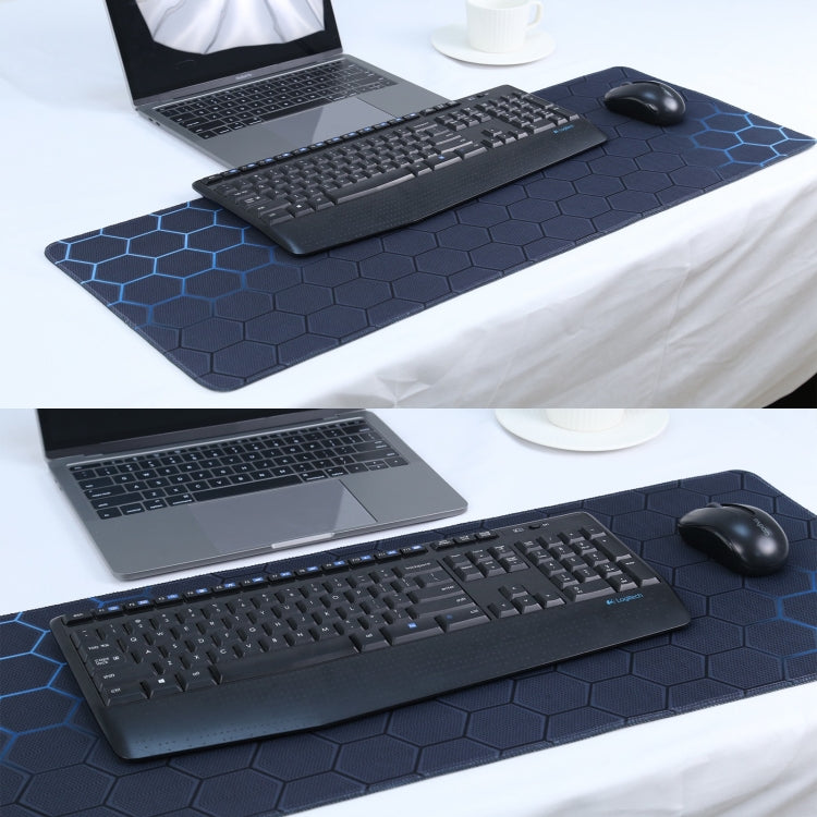 Anti-Slip Rubber Cloth Surface Game Mouse Mat Keyboard Pad, Size:70 x 30 x 0.2cm(Blue Honeycomb) - Mouse Pads by buy2fix | Online Shopping UK | buy2fix