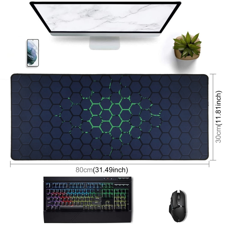 Anti-Slip Rubber Cloth Surface Game Mouse Mat Keyboard Pad, Size:80 x 30 x 0.2cm(Green Honeycomb) - Mouse Pads by buy2fix | Online Shopping UK | buy2fix