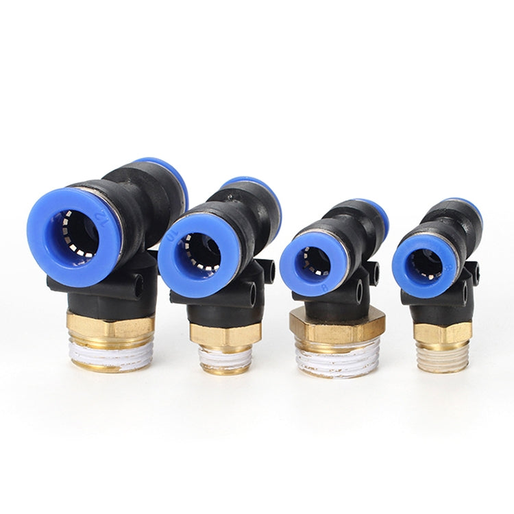 PB6-M5 LAIZE 10pcs Plastic T-type Tee Male Thread Pneumatic Quick Connector -  by LAIZE | Online Shopping UK | buy2fix