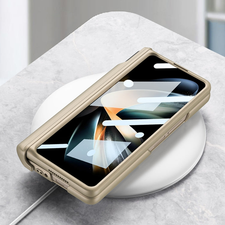 For Samsung Galaxy Z Fold4 GKK Magnetic Fold Hinge Shockproof Phone Case with Wrist Strap(Black) - Galaxy Z Fold4 5G Cases by GKK | Online Shopping UK | buy2fix