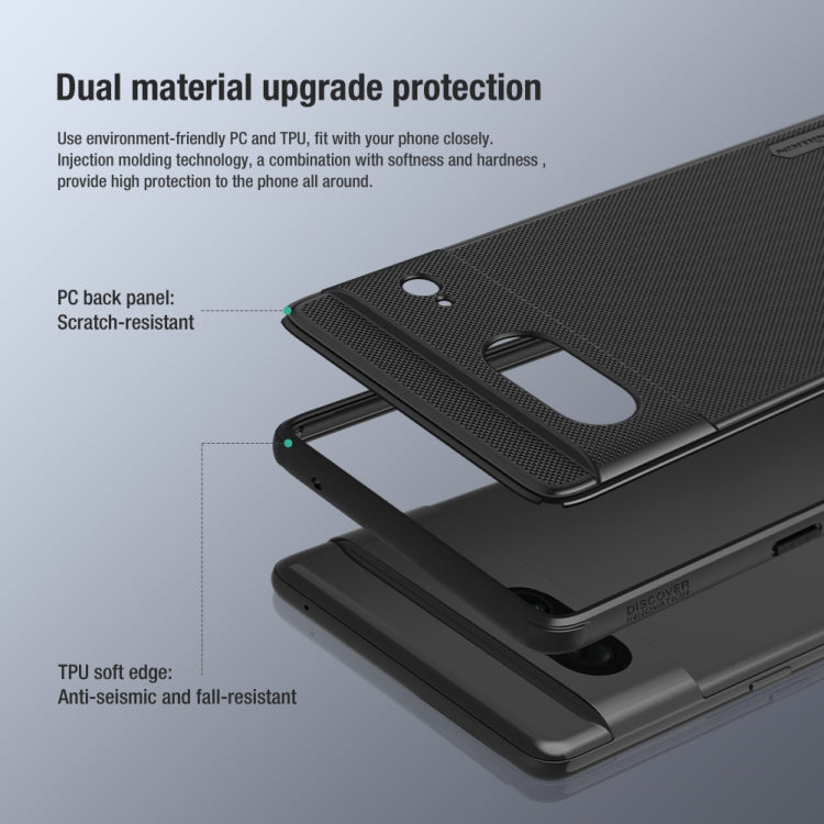 For Google Pixel 7 5G NILLKIN Super Frosted Shield Pro PC + TPU Phone Case(Black) - Google Cases by NILLKIN | Online Shopping UK | buy2fix