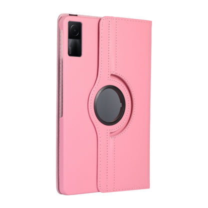 For Xiaomi Redmi Pad 10.61 360 Degree Rotation Litchi Texture Leather Tablet Case(Pink) -  by buy2fix | Online Shopping UK | buy2fix