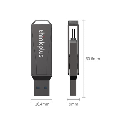 Lenovo Thinkplus MU252 USB 3.1 + USB-C / Type-C Flash Drive, Memory:128GB -  by Lenovo | Online Shopping UK | buy2fix