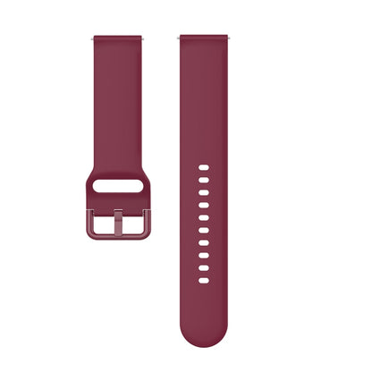 23mm Color Buckle Silicone Wrist Strap Watch Band for Fitbit Versa 2 / Versa / Versa Lite / Blaze, Size: S(Wine Red) - Smart Wear by buy2fix | Online Shopping UK | buy2fix