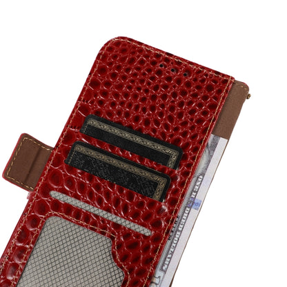 For Samsung Galaxy A04e Crocodile Top Layer Cowhide Leather Phone Case(Red) - Galaxy Phone Cases by buy2fix | Online Shopping UK | buy2fix