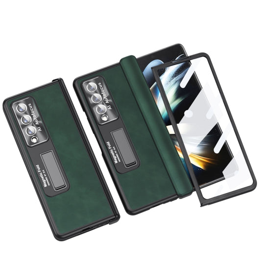 For Samsung Galaxy Z Fold4 Napa Texture All-inclusive Phone Case(Green) - Galaxy Z Fold4 5G Cases by buy2fix | Online Shopping UK | buy2fix