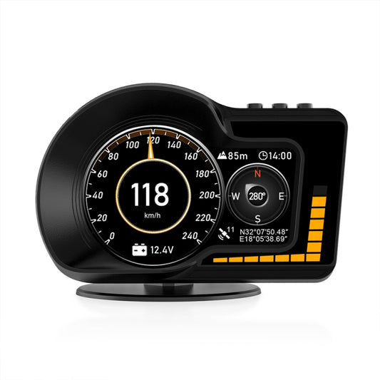 F15 Car High-definition LCD Instrument OBD+GPS HUD Head-up Display - In Car by buy2fix | Online Shopping UK | buy2fix