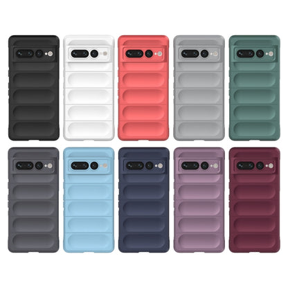 For Google Pixel 7 Pro Magic Shield TPU + Flannel Phone Case(Dark Blue) - Google Cases by buy2fix | Online Shopping UK | buy2fix