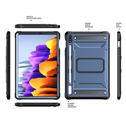 For Samsung Galaxy Tab S7/S8 Explorer PC + TPU Tablet Protective Case with Pen Slot(Blue) - Galaxy Tab S7 by buy2fix | Online Shopping UK | buy2fix