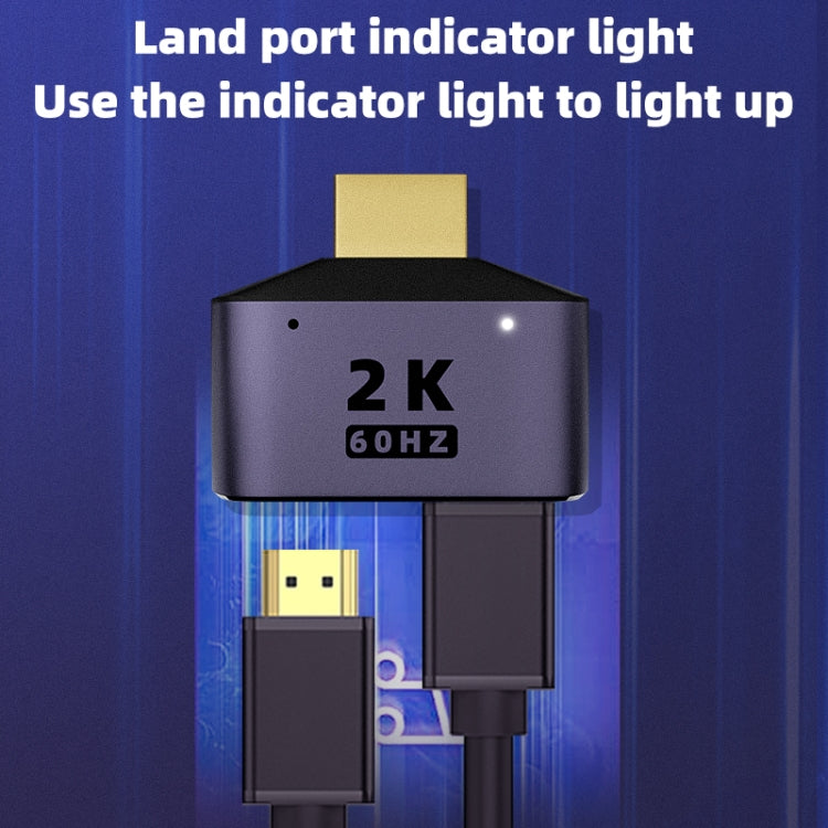 2 in 1 2K 60Hz HDMI Adapter with Indicator Lights - Adapter by buy2fix | Online Shopping UK | buy2fix