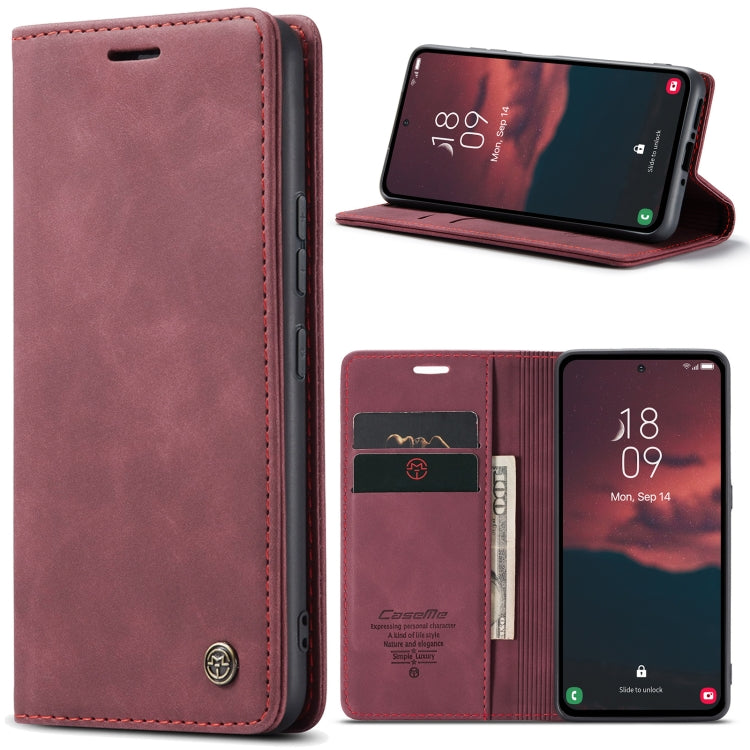 For Samsung Galaxy A54 CaseMe 013 Multifunctional Horizontal Flip Leather Phone Case(Wine Red) - Galaxy Phone Cases by CaseMe | Online Shopping UK | buy2fix