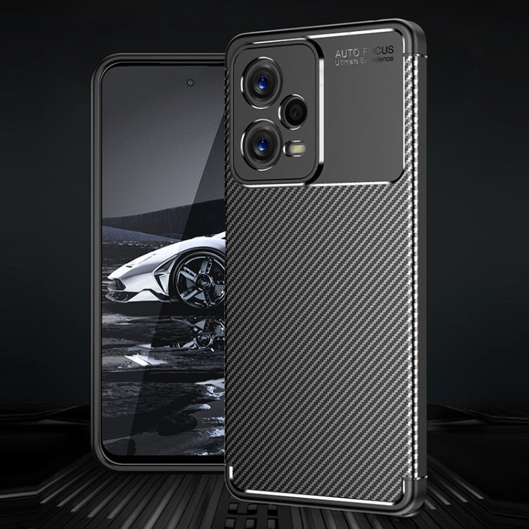 For Xiaomi Redmi Note 12 Global/Poco X5 Carbon Fiber Texture Shockproof TPU Phone Case(Black) - Note 12 Cases by buy2fix | Online Shopping UK | buy2fix