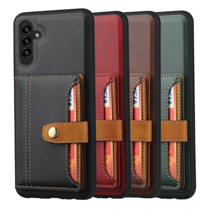 For Samsung Galaxy A14 5G Calfskin Card Slot TPU + PU Phone Case(Red) - Galaxy Phone Cases by buy2fix | Online Shopping UK | buy2fix