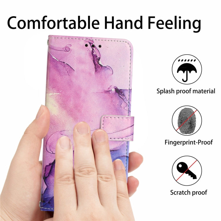 For Xiaomi 13 Crossbody Painted Marble Pattern Leather Phone Case(Purple) - 13 Cases by buy2fix | Online Shopping UK | buy2fix