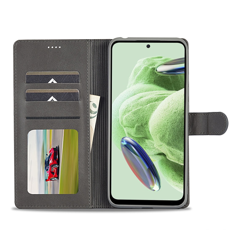 For Xiaomi Redmi Note 12 Pro+ LC.IMEEKE Calf Texture Horizontal Flip Leather Case(Grey) - Note 12 Pro+ Cases by LC.IMEEKE | Online Shopping UK | buy2fix