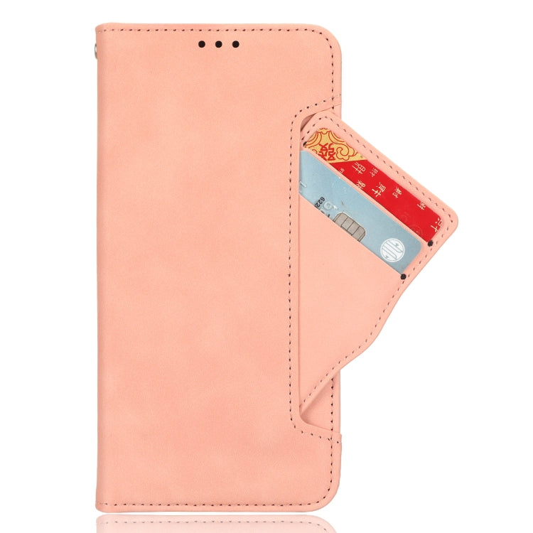 For Google Pixel 7a Skin Feel Calf Texture Card Slots Leather Phone Case(Pink) - Google Cases by buy2fix | Online Shopping UK | buy2fix