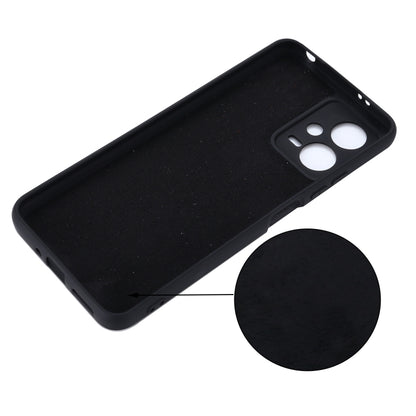 For Xiaomi Redmi Note 12 5G India / Poco X5 Pure Color Liquid Silicone Shockproof Full Coverage Phone Case(Black) - Note 12 Cases by buy2fix | Online Shopping UK | buy2fix