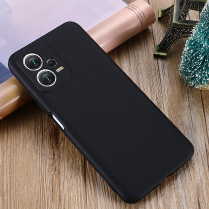 For Xiaomi Redmi Note 12 5G India / Poco X5 Pure Color Liquid Silicone Shockproof Full Coverage Phone Case(Black) - Note 12 Cases by buy2fix | Online Shopping UK | buy2fix