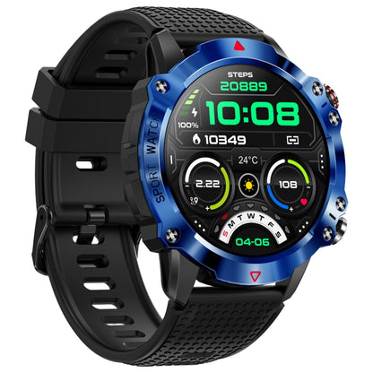 K10 1.39 inch IP67 Waterproof Smart Watch, Support Heart Rate / Sleep Monitoring(Black Blue) - Smart Wear by buy2fix | Online Shopping UK | buy2fix