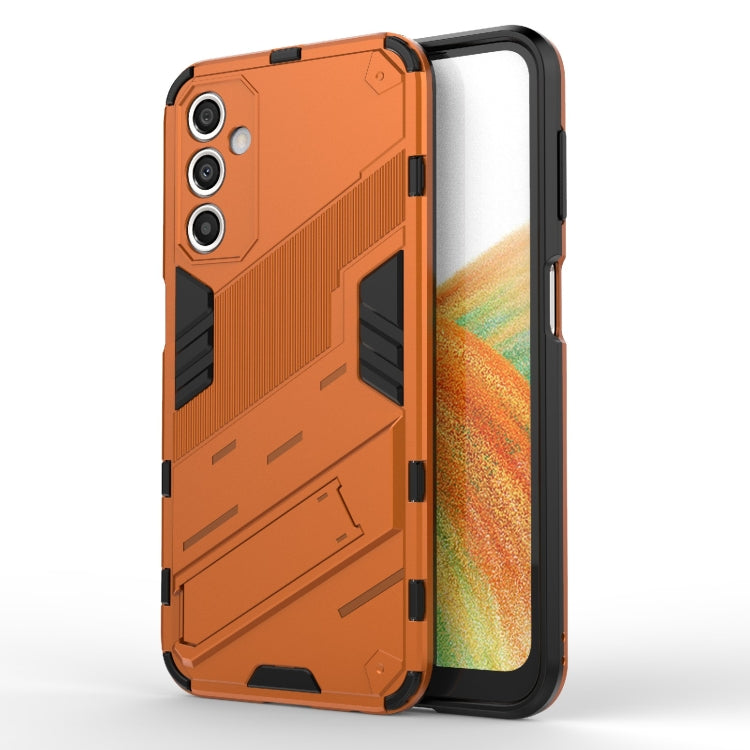 For Samsung Galaxy A24 5G / A24 4G Punk Armor 2 in 1 PC + TPU Shockproof Phone Case with Invisible Holder(Orange) - Galaxy Phone Cases by buy2fix | Online Shopping UK | buy2fix