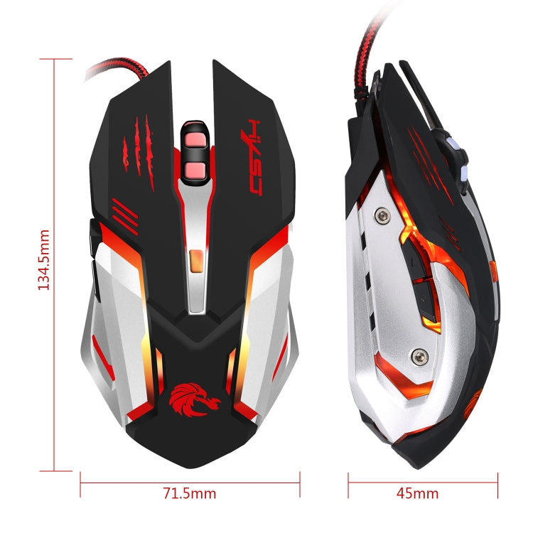 HXSJ S100 6 Keys Colorful Luminous Wired Gaming Mouse -  by HXSJ | Online Shopping UK | buy2fix