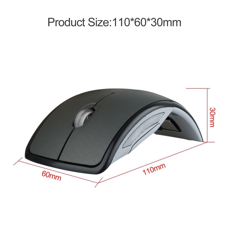 HXSJ ZD-01 1600DPI 2.4GHz Wireless Foldable Mouse(Black) -  by HXSJ | Online Shopping UK | buy2fix