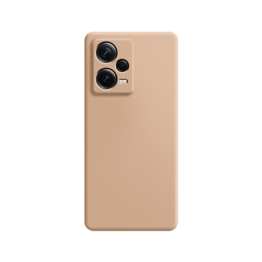 For Xiaomi Redmi Note 12 5G Global Imitation Liquid Silicone Phone Case(Apricot) - Note 12 Cases by buy2fix | Online Shopping UK | buy2fix