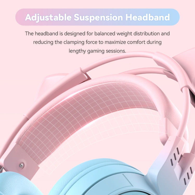T25 RGB Stereo Cat Ear Bluetooth Wireless Headphones with Detachable Microphone(Black) - Apple Accessories by buy2fix | Online Shopping UK | buy2fix