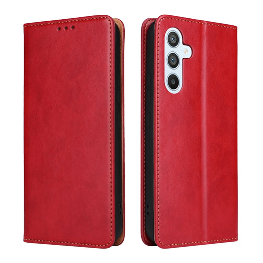 For Samsung Galaxy A54 5G Fierre Shann PU Genuine Leather Texture Leather Phone Case(Red) - Galaxy Phone Cases by FIERRE SHANN | Online Shopping UK | buy2fix