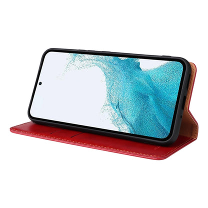 For Samsung Galaxy A54 5G Fierre Shann PU Genuine Leather Texture Leather Phone Case(Red) - Galaxy Phone Cases by FIERRE SHANN | Online Shopping UK | buy2fix