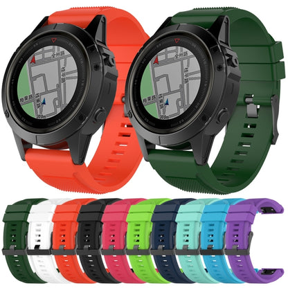 For Garmin Fenix 5X (26mm) Fenix3 / Fenix3 HR Silicone Watch Band(Army Green) - Smart Wear by buy2fix | Online Shopping UK | buy2fix