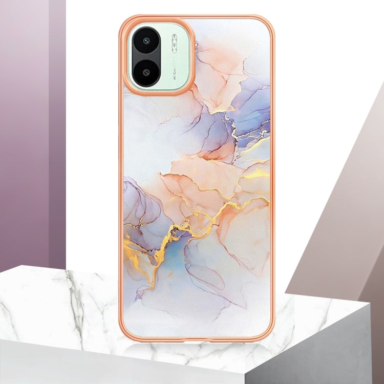 For Xiaomi Redmi A1 Electroplating IMD TPU Phone Case(White Marble) - Xiaomi Cases by buy2fix | Online Shopping UK | buy2fix